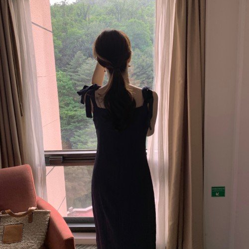 쭈그리 주름 뷔스티에 하객룩 여름 나시 빅사이즈 휴양지룩 리본매듭 셀프웨딩 h라인 롱원피스