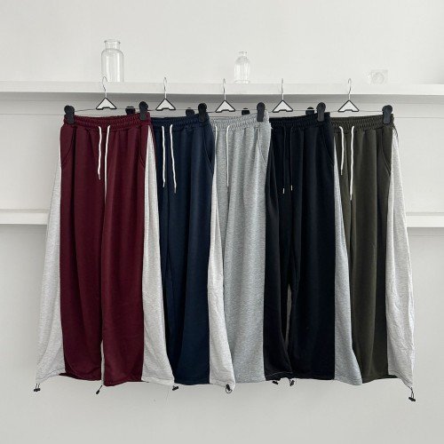 로라벨 케니 와이드팬츠 가을 트레이닝 바지 빅사이즈 버뮤다 조거 코튼 카고 트랙팬츠 밴딩