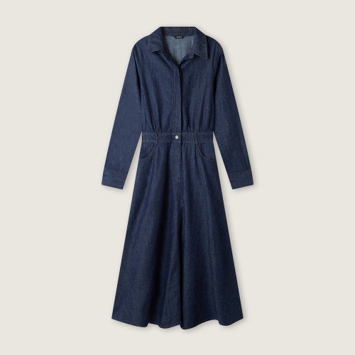 로엠 데님 카라 롱 원피스 RMOWF49GT1