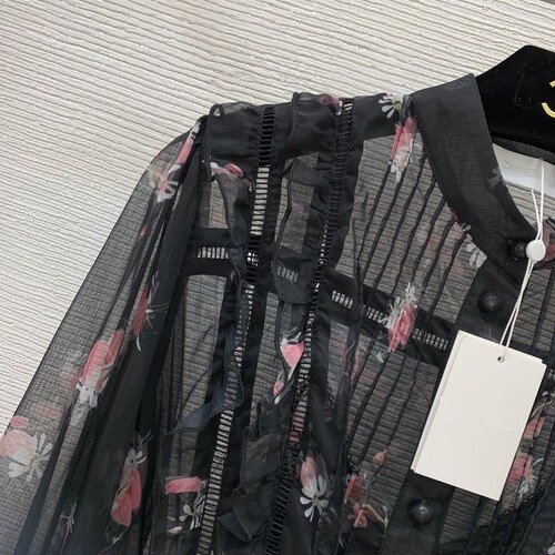 여자여자몰 롱나시세트 플라워나염 블랙쉬폰원피스 허리스트랩 여신핀턱원피스 펀칭시스루