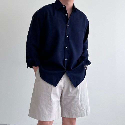 1+1 남자린넨셔츠 링클프리 구김없는셔츠 여름긴팔와이셔츠