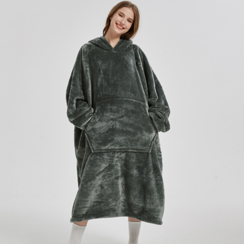 겨울원피스잠옷 극세사 빅사이즈 망토 수면 밍크 커플 임산부 후리스 털 담요잠옷