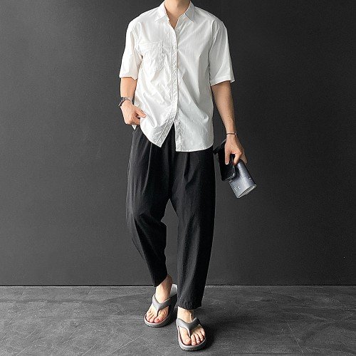 1+1 벌룬팬츠 남성냉장고바지 남자와이드팬츠