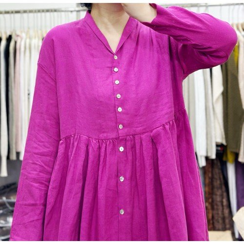 린넨원피스 롱 셔츠원피스 루즈핏