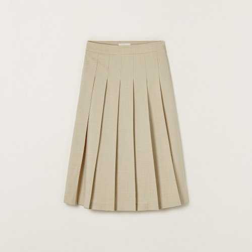 로엠 린넨라이크 플리츠 롱 스커트 RMWHF24R13