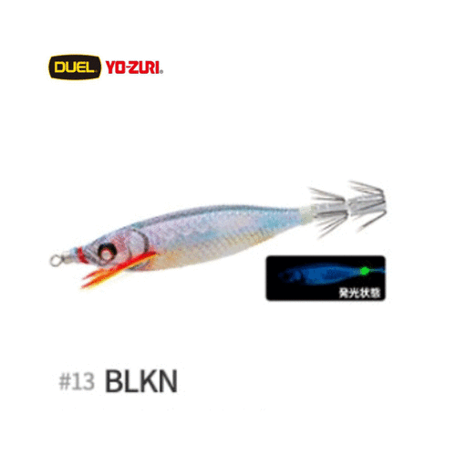 바다루어 요즈리 듀엘 이지 베이트 슬림 한치 갑오징어 수평 에기 슷테 루어 BLKN, 8cm(3.1인치)