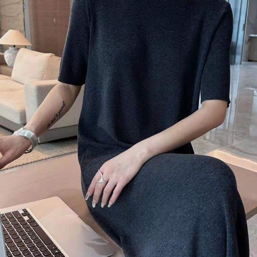 모건 반목 여성 니트 롱 원피스