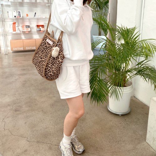 선데이바이선샤인 레오파드 호피가방 보부상 캔버스 에코백 가방