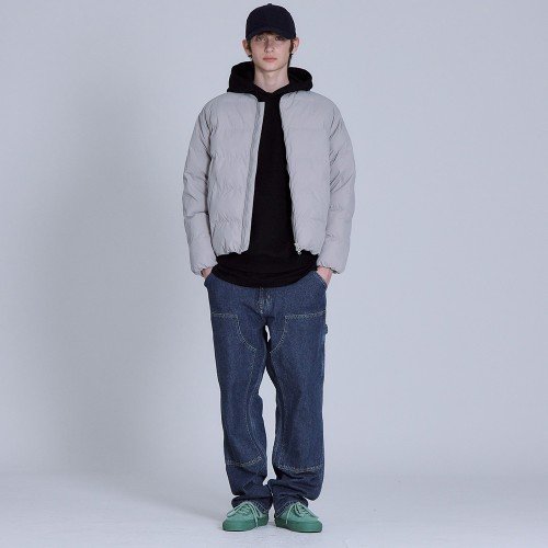 베이직하우스 남성 라운드넥 경량 패딩점퍼