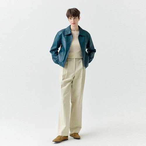 [로보] 베지터블 봄버 레더 재킷 GJK23B046