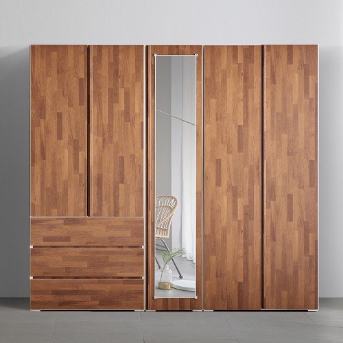 장인가구 탐스 2000 3단서랍 전신거울 옷장