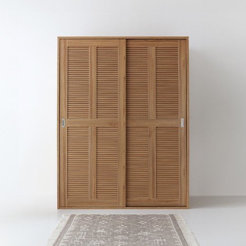 벨로인 슬라이딩 넓은 2문 옷장 150195 WRM195150 1500x590x1950mm, 2단, 화이트파인베니어 3177.2875