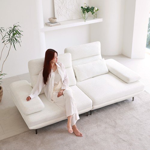 라플랑 갤럭시 이지클린 패브릭 모듈형 스윙 소파 sk 아이보리, 5인용