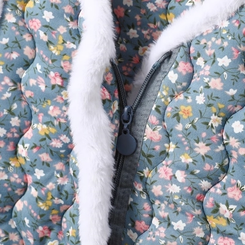 아줌마조끼 할머니 엄마 털 퍼 꽃자수 누빔 겨울 김장 조끼