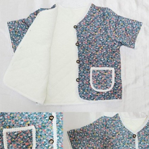 누비 꽃무늬 촌티 반팔조끼 발열조끼 양털조끼 촌캉스 김장조끼 겨울조끼