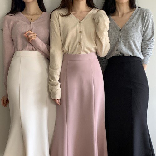 (캐시미어+파인울) 올타임 브이넥 니트 가디건 cd2801