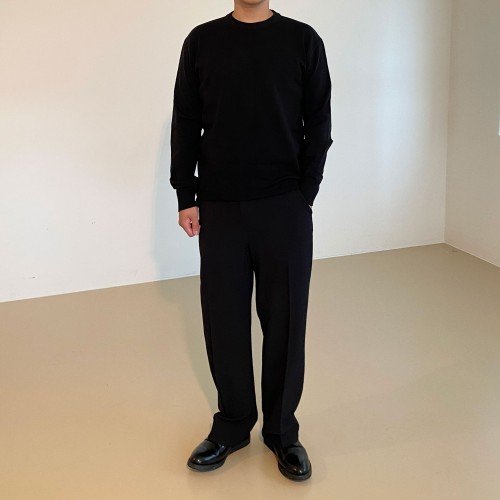 남자브이넥니트 워셔블 정장 니트