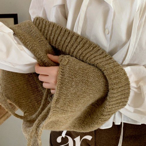 알파카&울함유 브이넥 니트 뷔스티에 겨울니트 니트조끼 vs502