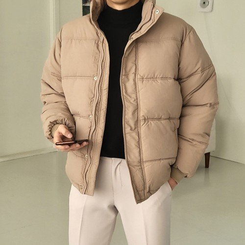 남자패딩 오버핏 커플 웰론 남자숏패딩