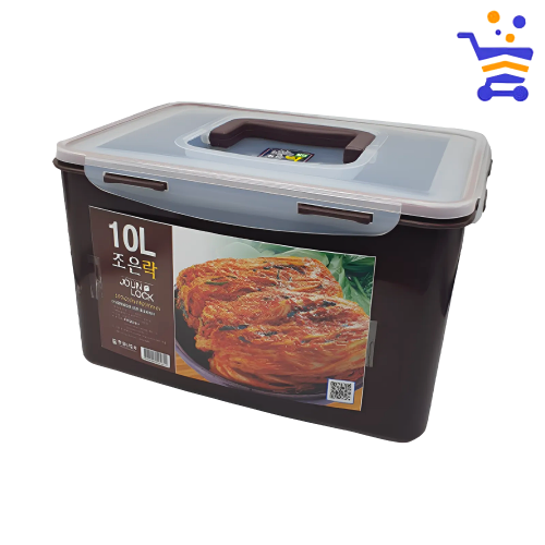 국산 조은락 대형 밀폐용기 김치통 10L 업소용 짱아찌통 냉장고 반찬 보관 김장김치통 초코
