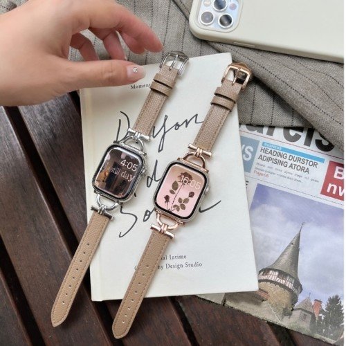 애플워치 가죽스트랩 11 se3 2 40mm 42mm 슬림 메탈 로즈골드 명품버클