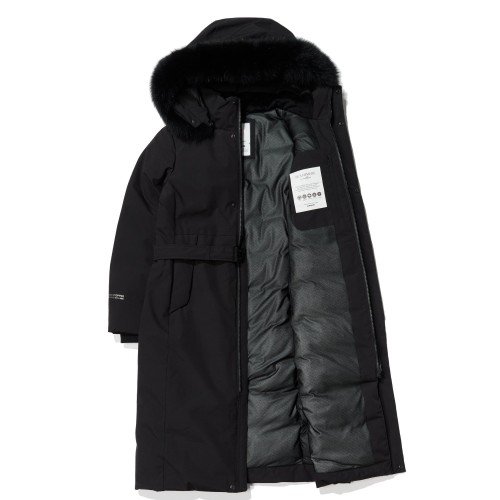 아이더 라헨느 여성 캐시미어 롱패딩 롱다운자켓 구스다운 겨울코트 윈드스토퍼