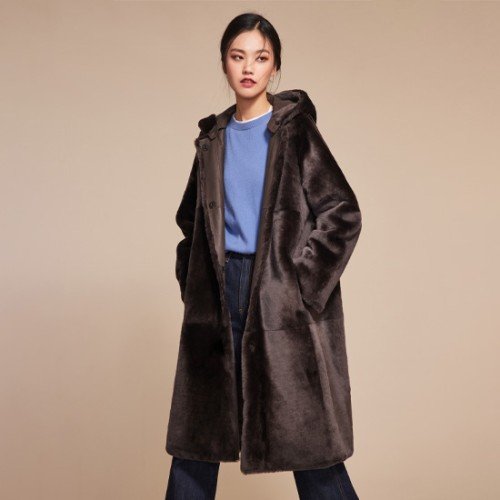 [로보] 라도마社 리버시블 후드 탈부착 무스탕 CSC21D304