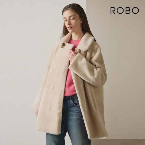 [로보] 스페인 라도마社 리버시블 더블 카라 무스탕 코트 CSC23D111