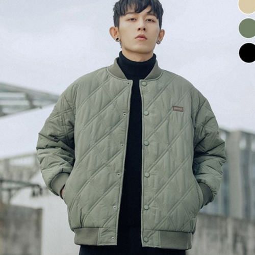 베이직 남성 경량 패딩 깔깔이 남자 다이아 패딩 퀼팅 누빔