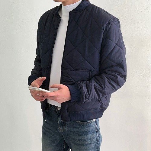 남자경량패딩 남성깔깔이 빅사이즈 퀼팅점퍼 남자블루종