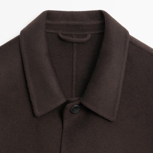 마시모두띠 프리미엄 캐시미어 브라운 숏 싱글코트 2849/385 CHOCOLATE