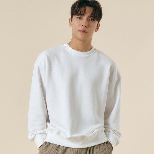 (기모버전추가) 남자 맨투맨 오버핏 남녀공용 국내생산 헤비웨이트 면 무지 긴팔 티셔츠