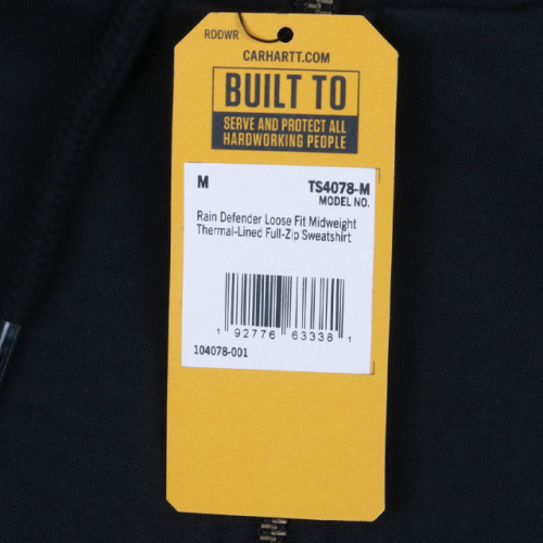 칼하트 레인디펜더 써멀 후드집업 104078-001