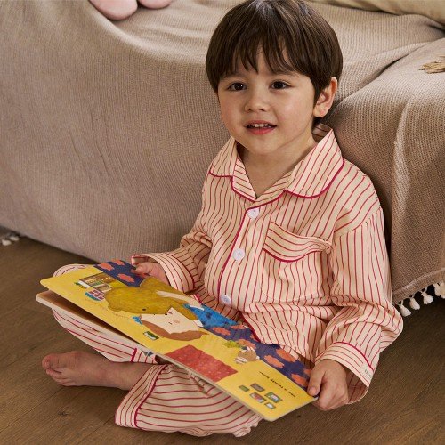 [도씨] 실크핏 러브썸 긴팔 키즈 잠옷 세트