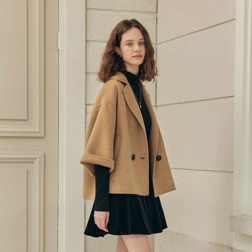 [제로스트릿] 핸드메이드 롤업 더블 코트 HANDMADE ROLL-UP DOUBLE COAT / CAMEL