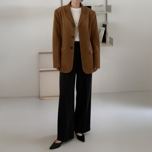 브라운스웨이드자켓 베이지스웨이드자켓 어깨뽕 클래식빈티지 블레이저