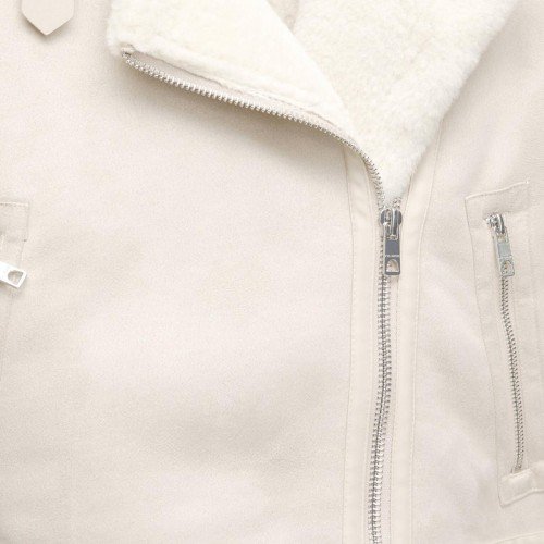 풀앤베어 페이크스웨이드 퍼안감 아이보리 무스탕 숏재킷 7700/337 ECRU