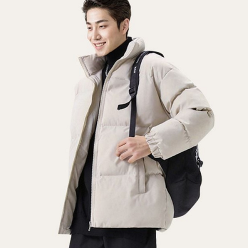 하이넥 여성 숏 패딩 오버핏 여성 푸퍼 점퍼 데일리 겨울