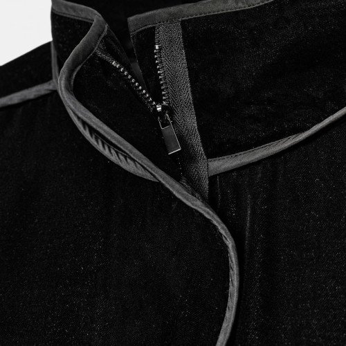 자라 플라워 자수 벨벳 숏 패딩 점퍼 2488/206 BLACK