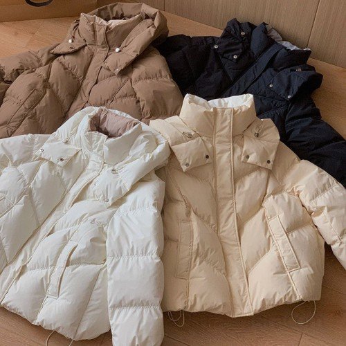 여성 숏패딩 두꺼운 코튼 재킷 겨울 대비 디자인 인기 있는 따뜻한 착용감