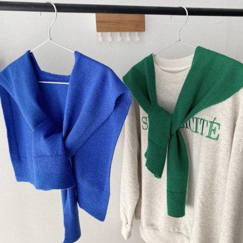 걸치는 어깨가디건 니트숄 페이크가디건