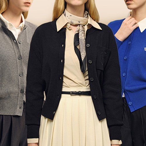 엠블럼 니트가디건 3종 세트