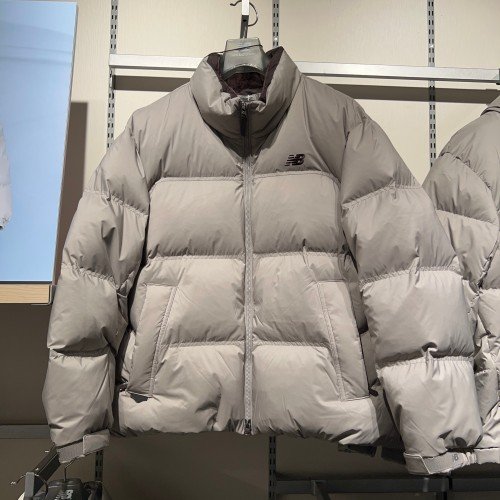 뉴발란스 패딩 공용 숏패딩 오리털 덕다운 글로시 유광 무광