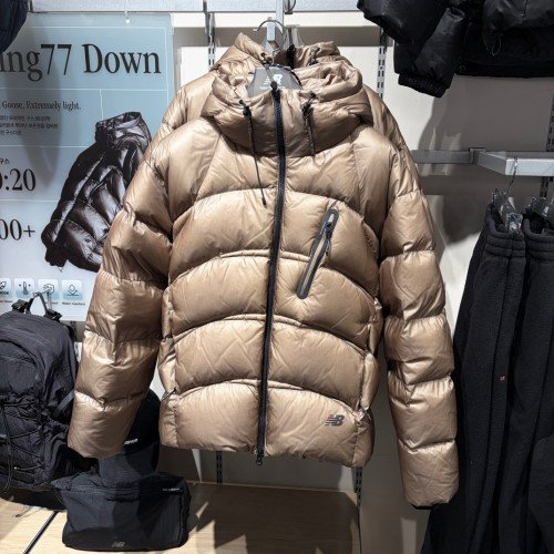 뉴발란스 패딩 플라잉77 후드 헤비다운 거위털 구스다운