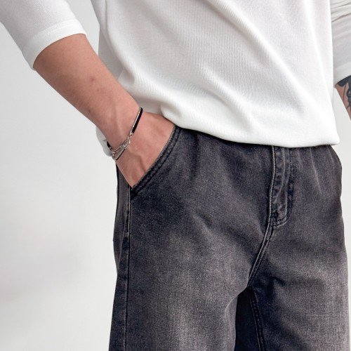 남자세미와이드청바지 남자기모청바지 세미와이드데님