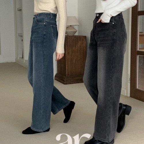 융기모 히든밴딩 와이드핏 데님 팬츠 ps5487