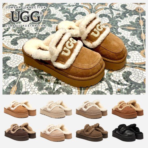 호주 오즈웨어 바이올렛 마테라쎄 시어링 플랫폼 키높이 양털 여성 어그 슬리퍼 OB938PM