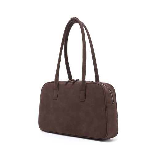 [르네오로] 투노아 스웨이드 보스턴백 (3색상) 다크브라운