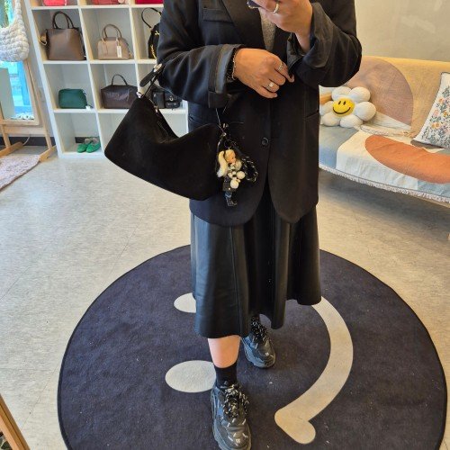 리얼 스웨이드 스퀘어 호보백 가방 크로스백 4color