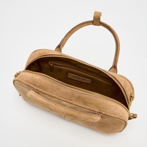 자라 미니멀 스웨이드 더블 핸들 토트백 6635/510 SAND/BROWN